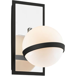 Ace 1 Light 5.25 inch Carbide Black With Polished Nickel Accents Wall Sconce Wall Light