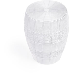 Bellarose White Metal End or Side Table