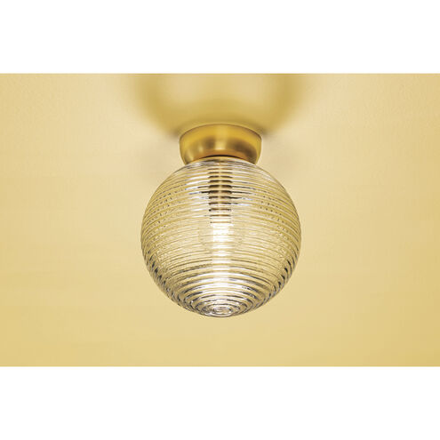 Sara 1 Light 10.5 inch Aged Brass Flush Mount Ceiling Light