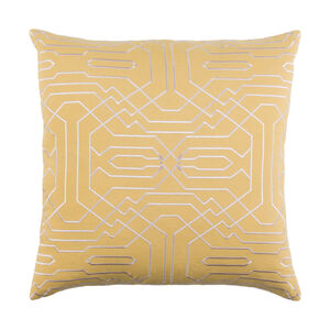 Ridgewood 22 X 22 inch Mustard and Cream Pillow
