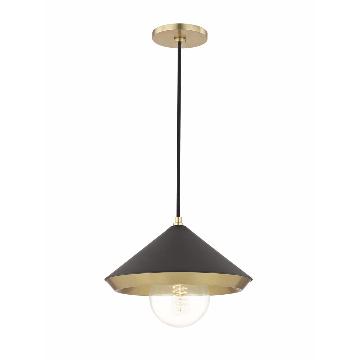 Marnie 1 Light 12 inch Aged Brass Pendant Ceiling Light