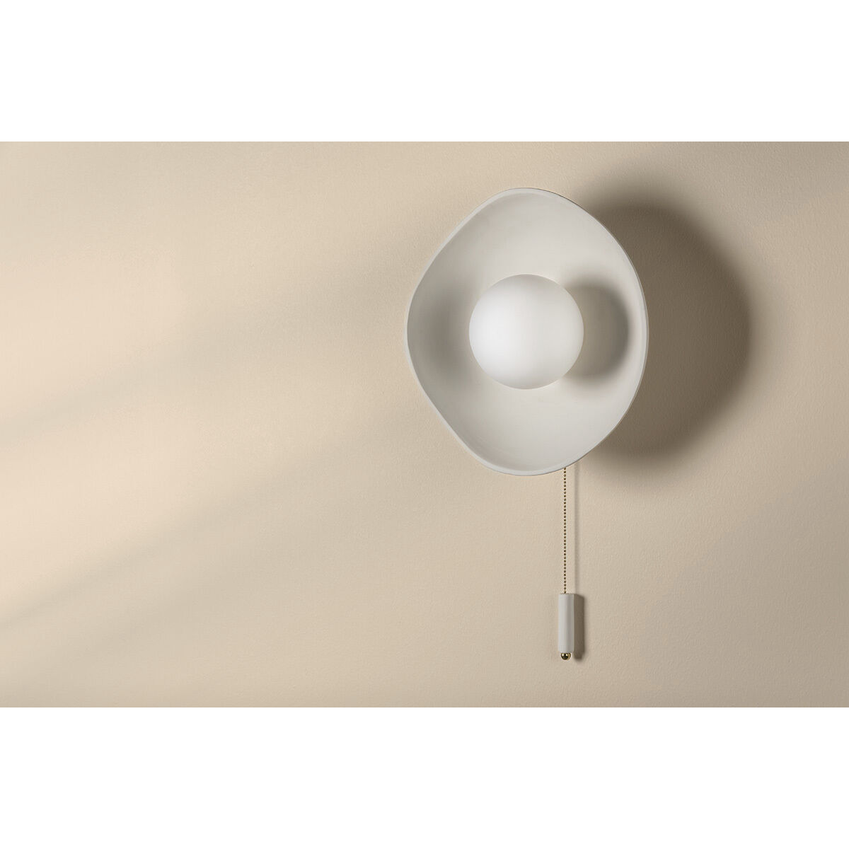 Bacia 1 Light 12 inch Aged Brass/Ceramic Raw Matte White Wall Sconce Wall Light