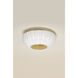 Anne 2 Light 15 inch Aged Brass Flush Mount Ceiling Light
