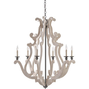 Durand 6 Light 38 inch Portland/Old Iron Chandelier Ceiling Light