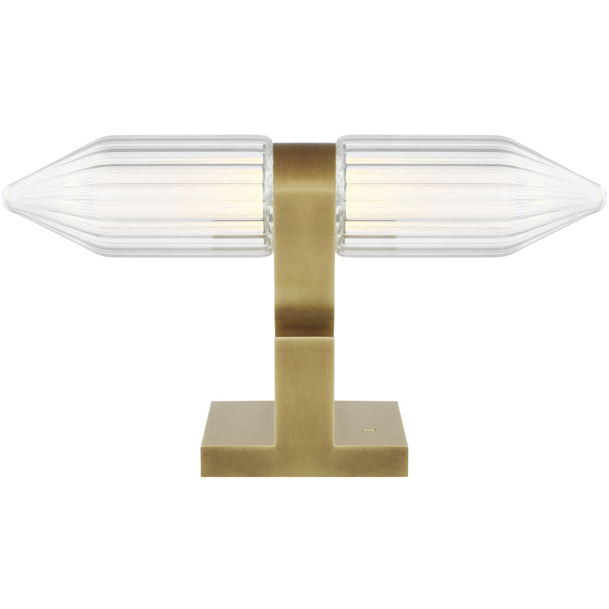 Avroko Langston 7.9 inch 7.2 watt Plated Brass Table Lamp Portable Light, Integrated LED