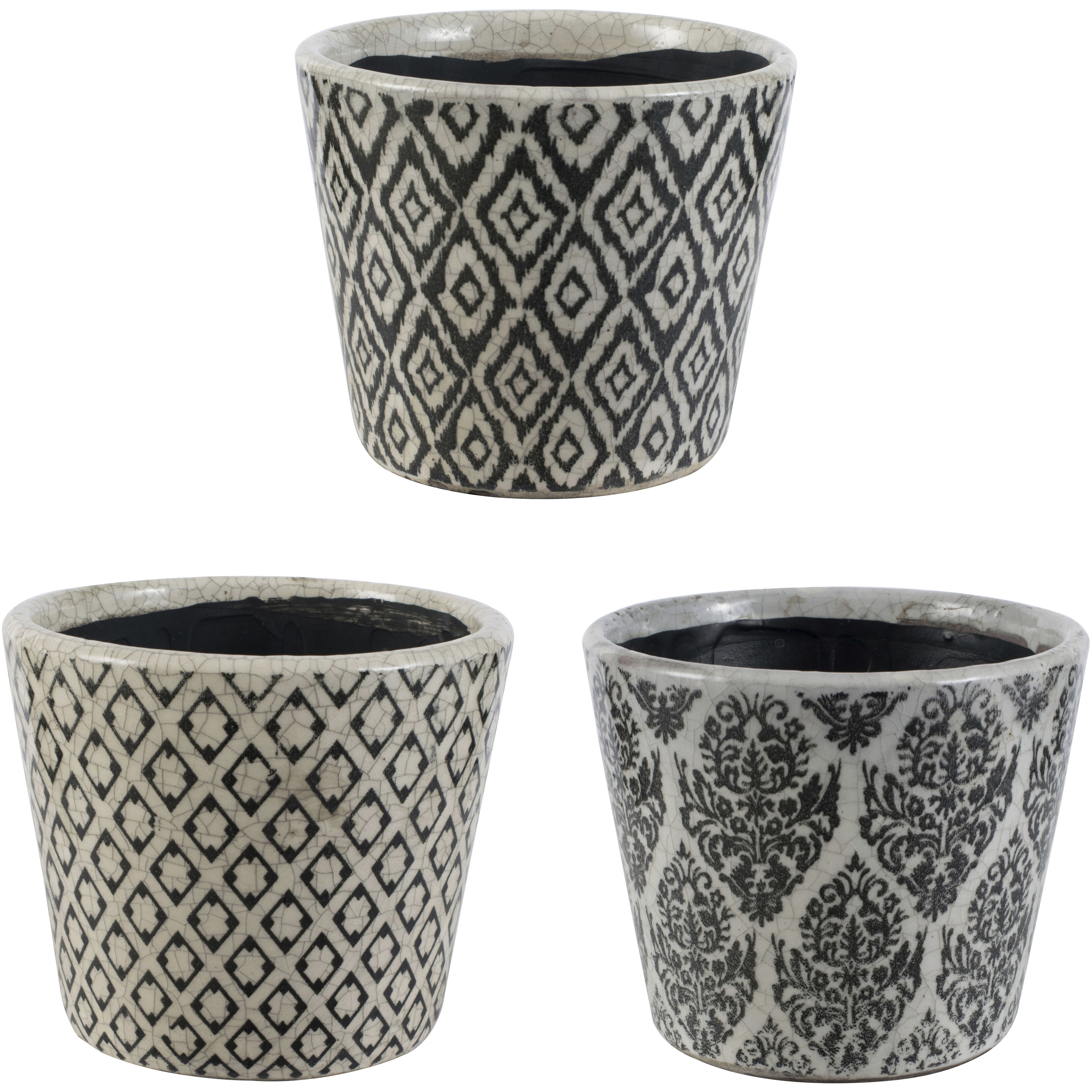 Naturespire Blue Outdoor Planter, Set of 3