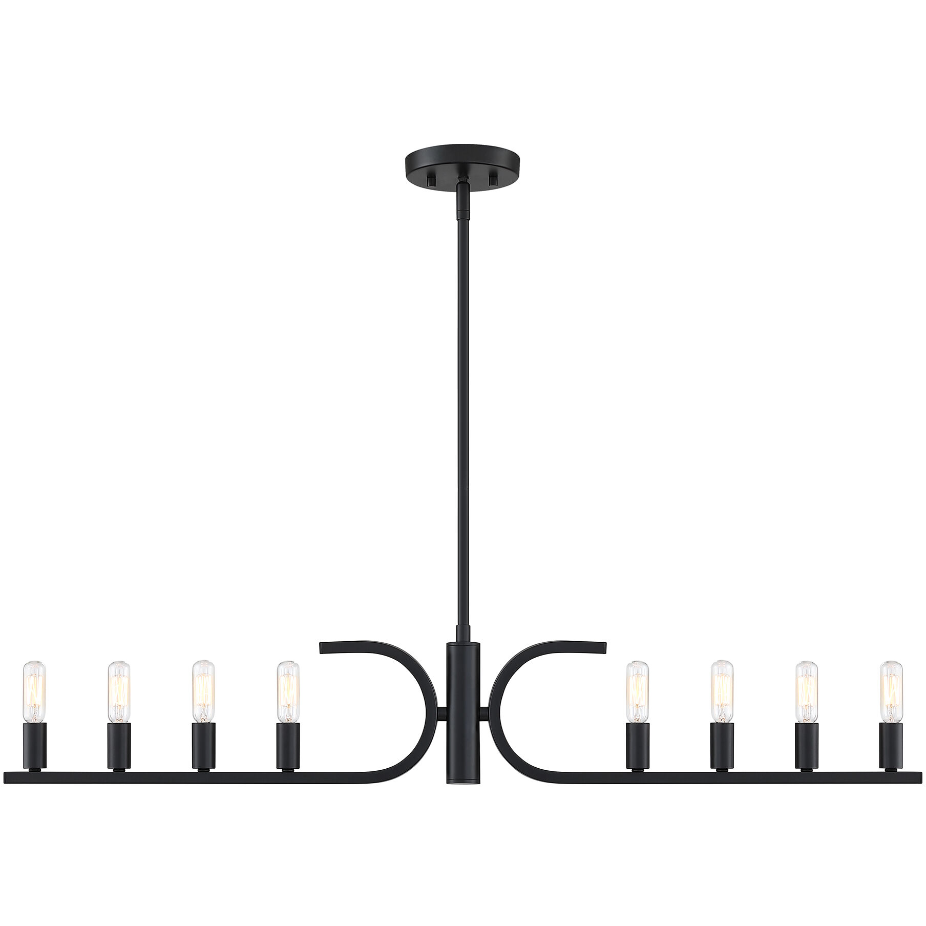 Skye 8 Light 39.5 inch Matte Black Island Pendant Ceiling Light