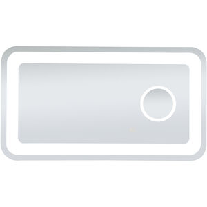 Lux 36 X 20 inch Glossy White Lighted Wall Mirror