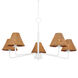 Issa 5 Light 40 inch Texture White Chandelier Ceiling Light
