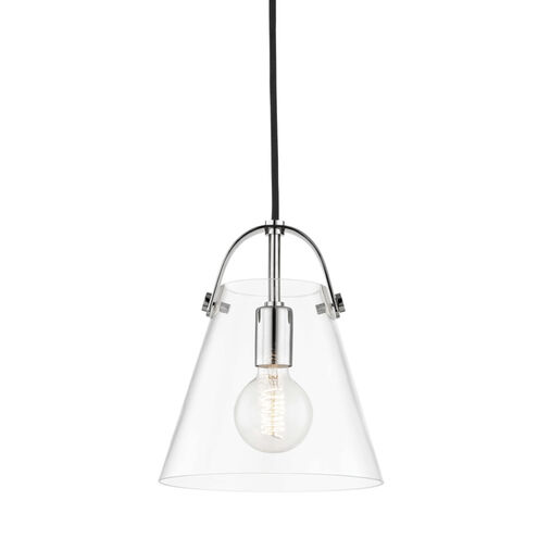 Karin 1 Light 9 inch Polished Nickel Pendant Ceiling Light