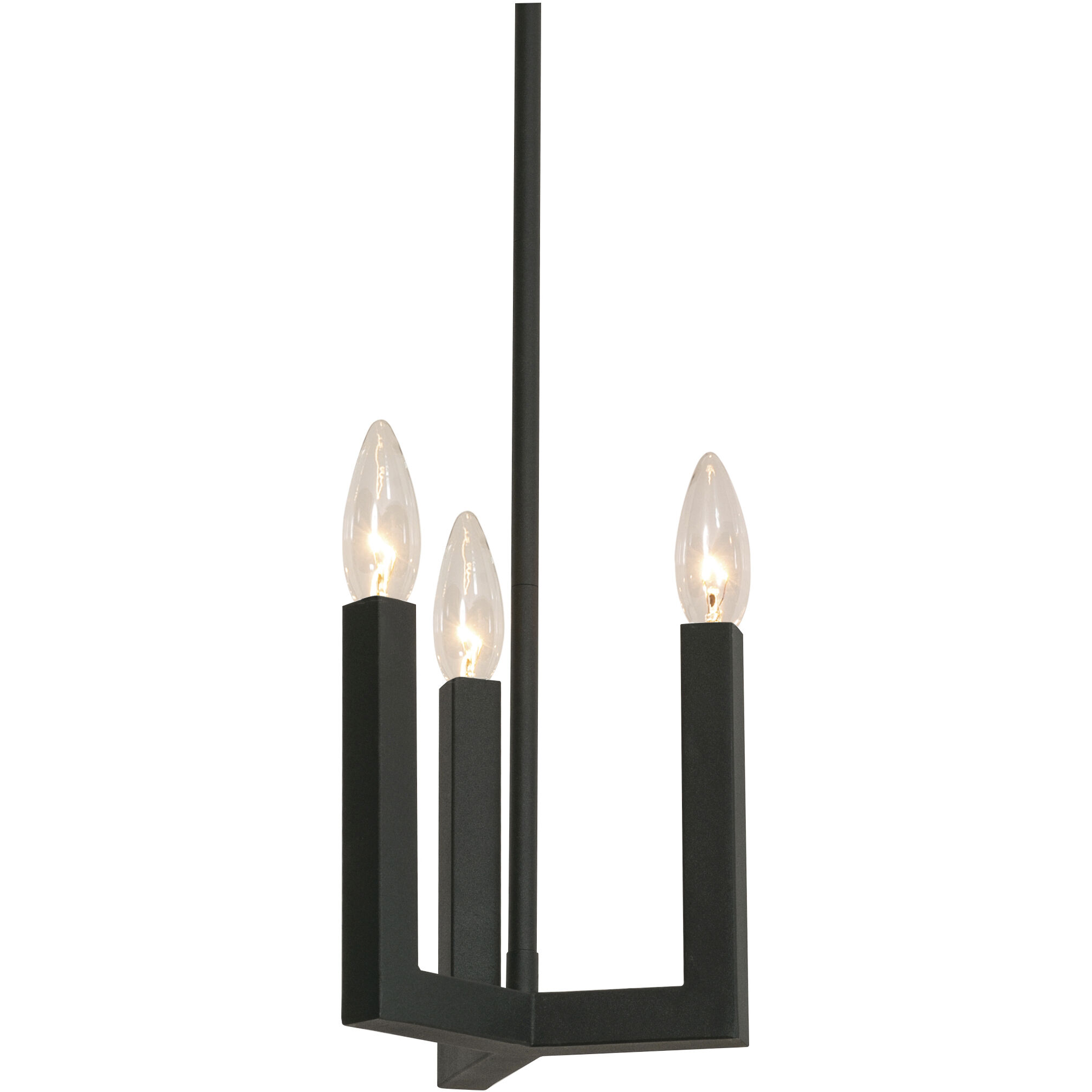 Grace 3 Light 7 inch Black Mini Pendant Ceiling Light
