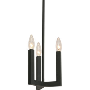 Grace 3 Light 7 inch Black Mini Pendant Ceiling Light