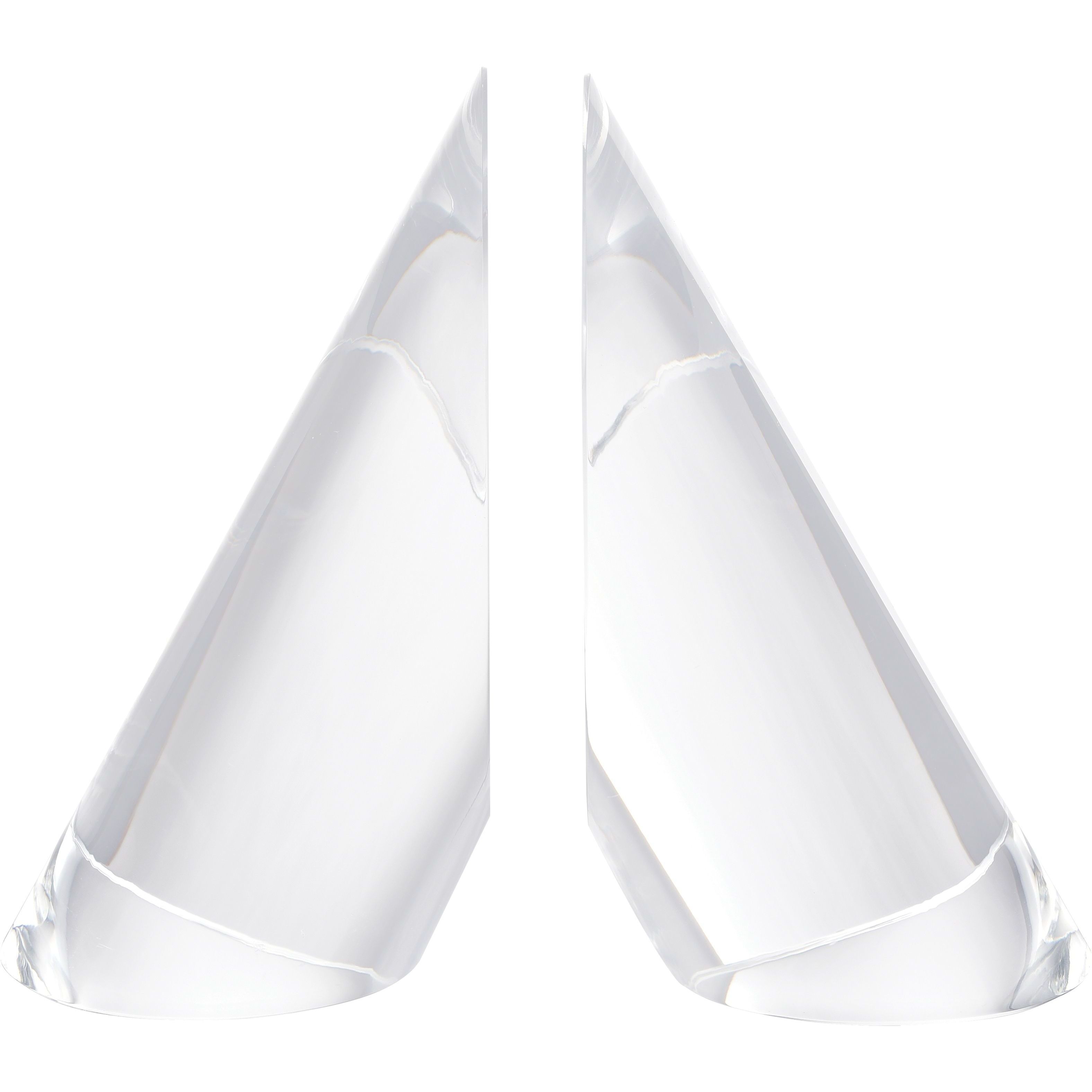 Chilling 4 X 3 inch Clear Bookends, Set of 2