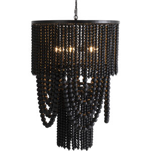 Norton 5 Light 29 inch Charcoal Black / Matte Black Chandelier Ceiling Light