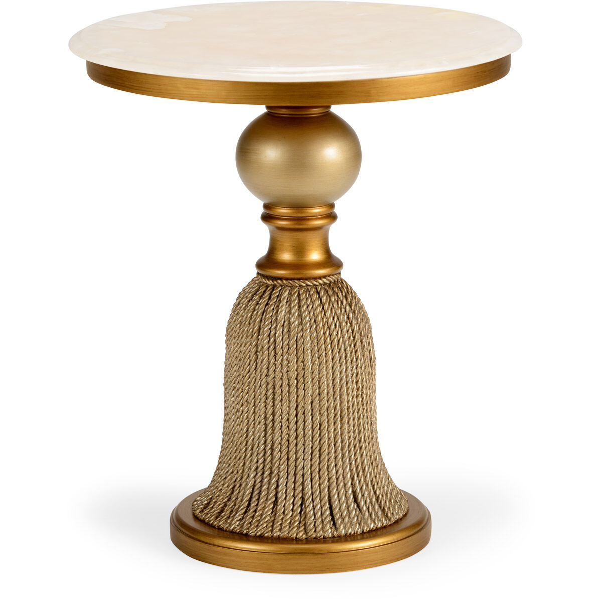 Bradshaw Orrell 25 X 22 inch Cream/Antique Gold Leaf/Gold Details Side Table