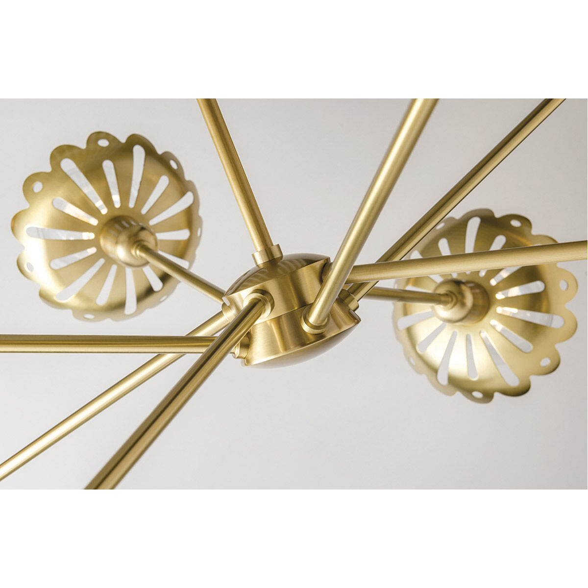Alyssa 8 Light 42 inch Aged Brass Chandelier Ceiling Light