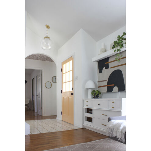Sasha LED 15 inch Aged Brass Pendant Ceiling Light