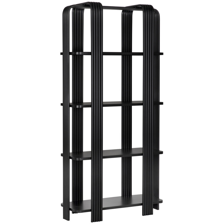 Giza Matte Black Bookcase