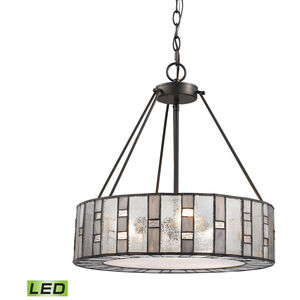 Hudson LED 18 inch Tiffany Bronze Chandelier Ceiling Light