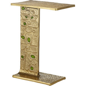 Beau Monde 24 X 15.75 inch Gold/Green C Table