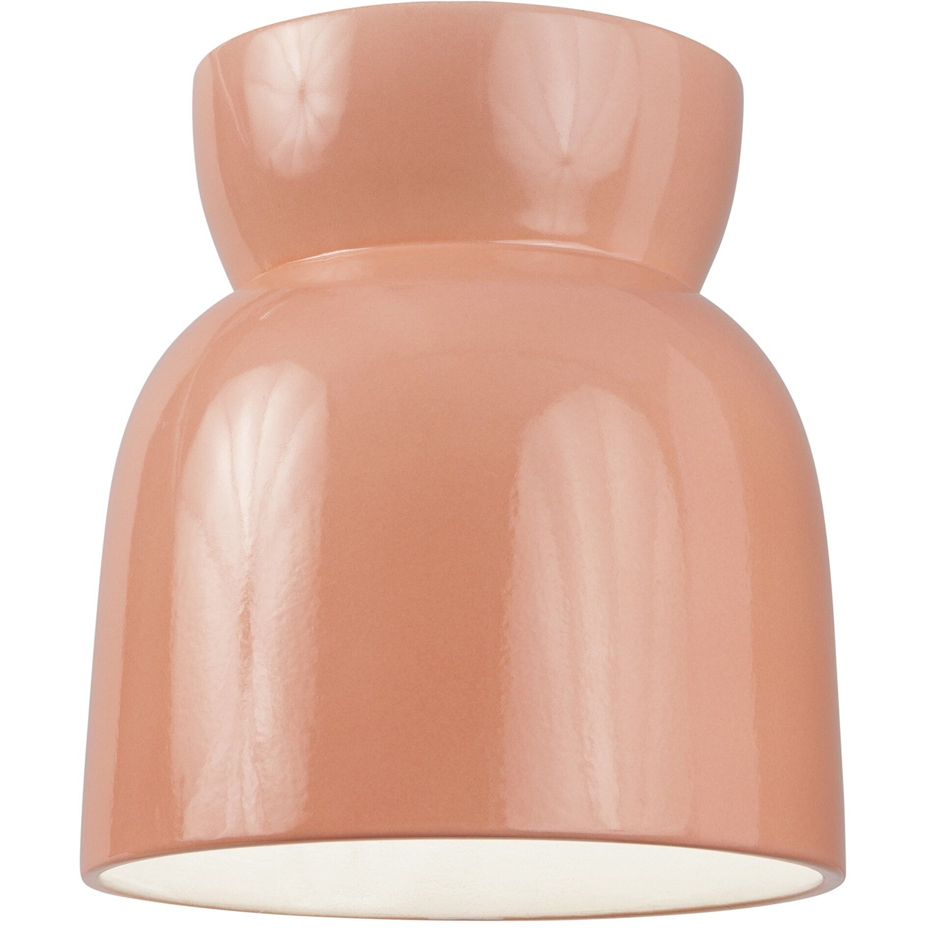Radiance Collection 1 Light 7.5 inch Gloss Blush Outdoor Flush Mount