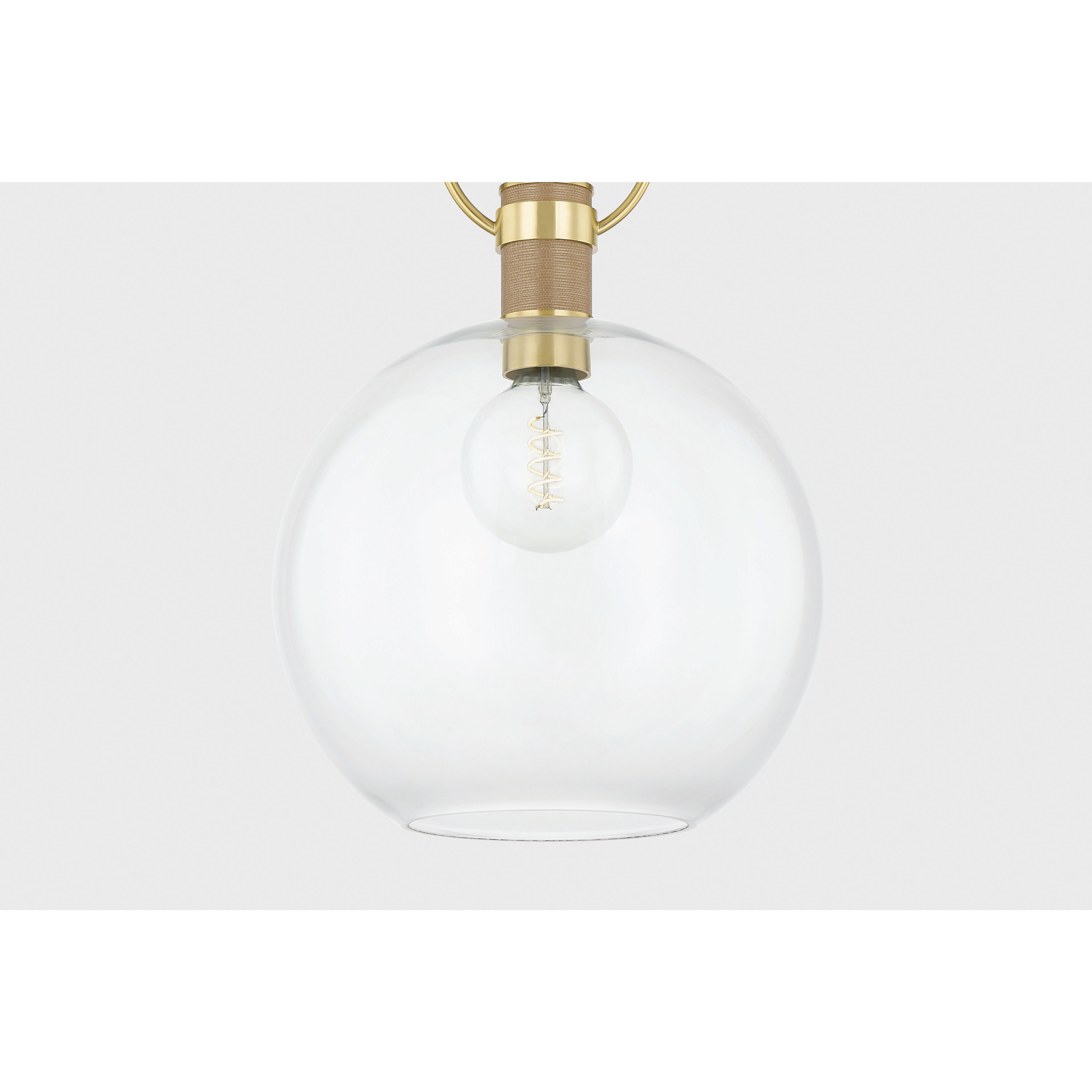 Catrine 1 Light 16 inch Aged Brass Pendant Ceiling Light