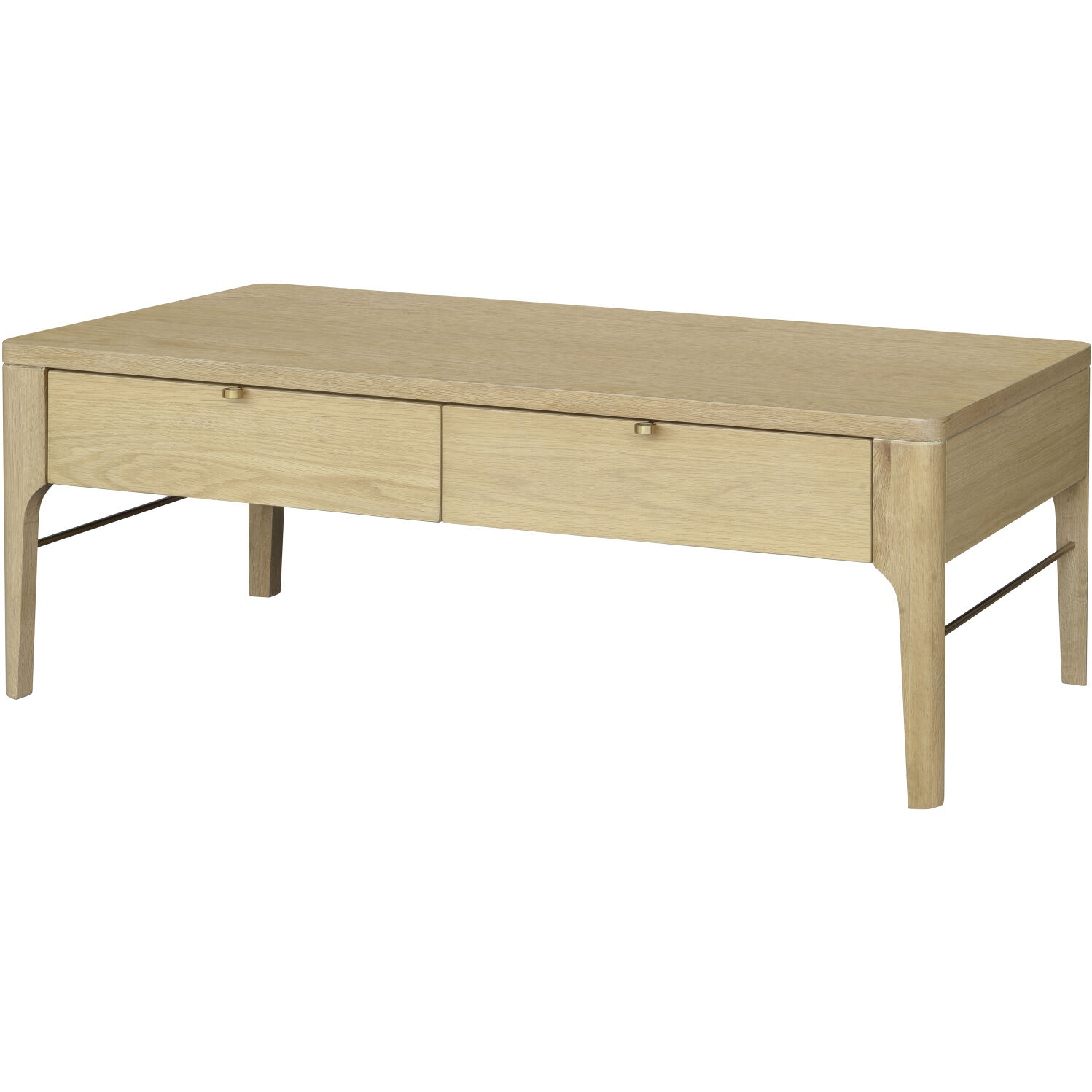 Anello 48 X 24 inch Top: Brown; Base: Brown/Metallic - Brass Coffee Table