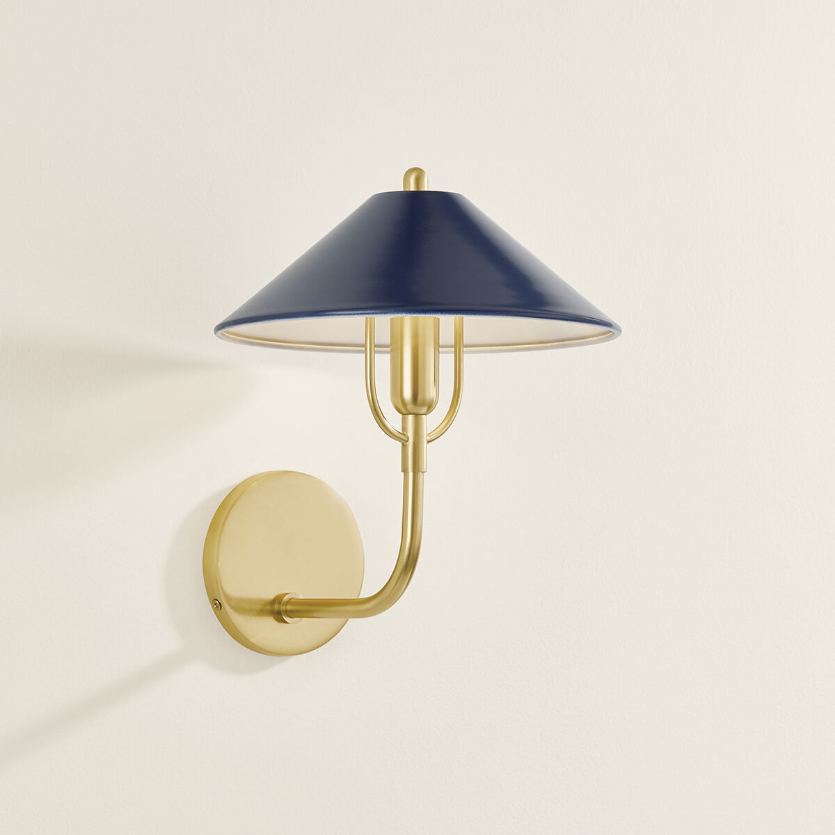 Mariel 1 Light 9.75 inch Aged Brass/Soft Navy Wall Sconce Wall Light in Aged Brass and Soft Navy