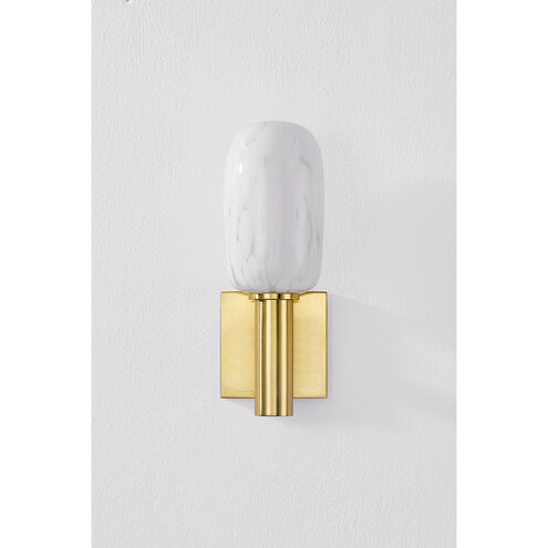 Abina 1 Light 4.75 inch Aged Brass Wall Sconce Wall Light