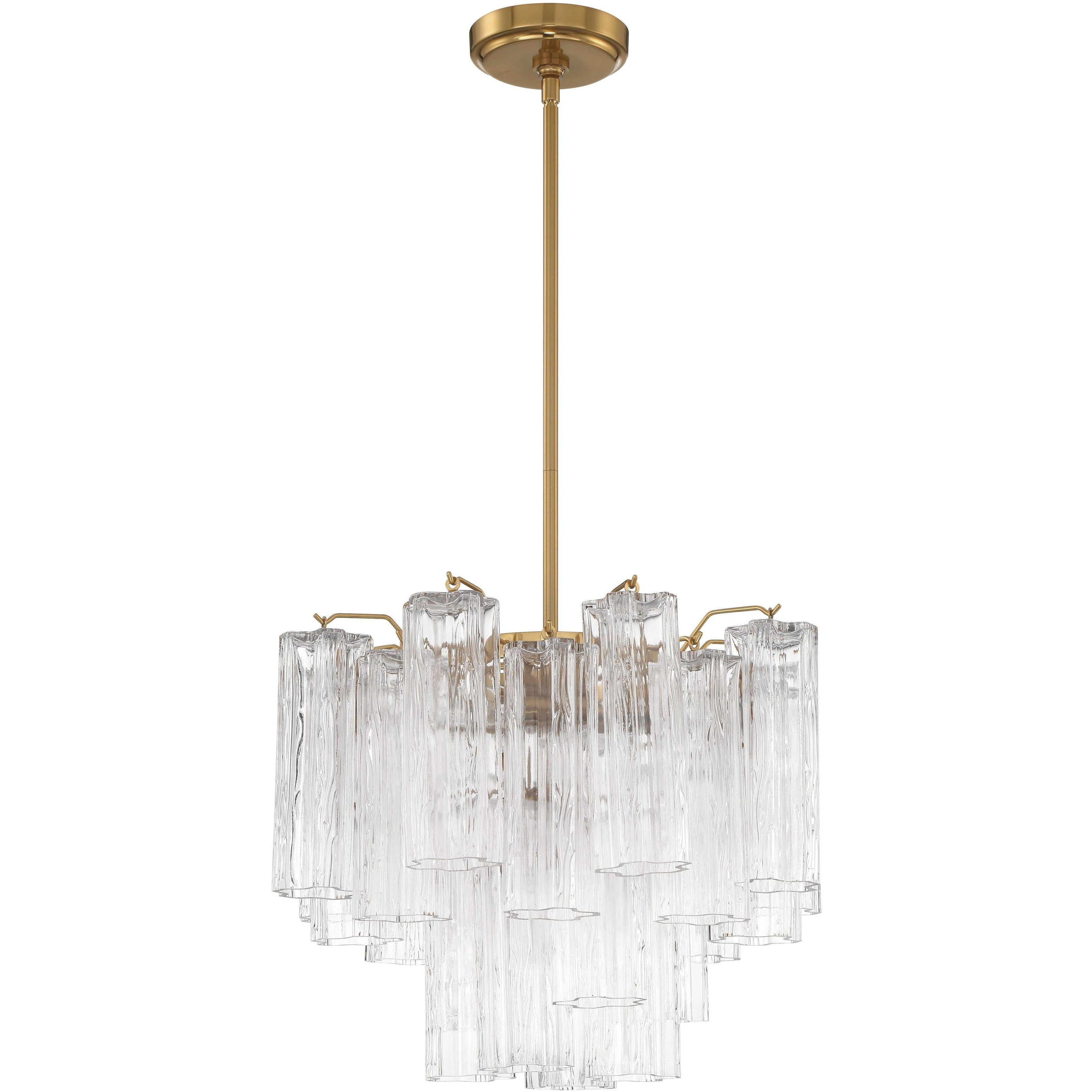 Addis 4 Light 17.75 inch Aged Brass Mini Chandelier Ceiling Light in Clear