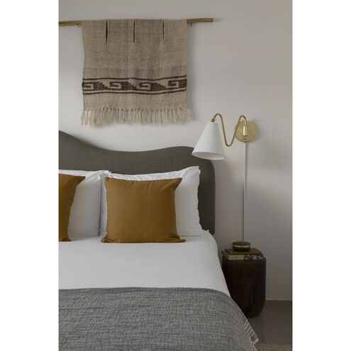 Onda 1 Light Aged Brass Plug-In Sconce Wall Light