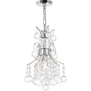 Princess 1 Light 8 inch Chrome Mini Chandelier Ceiling Light