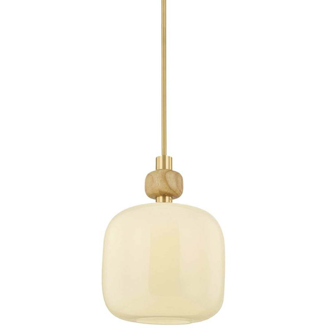 Elise 1 Light 15.5 inch Aged Brass Pendant Ceiling Light