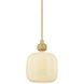 Elise 1 Light 15.5 inch Aged Brass Pendant Ceiling Light