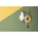 Hikari 1 Light 5 inch Aged Brass/Soft White Wall Sconce Wall Light