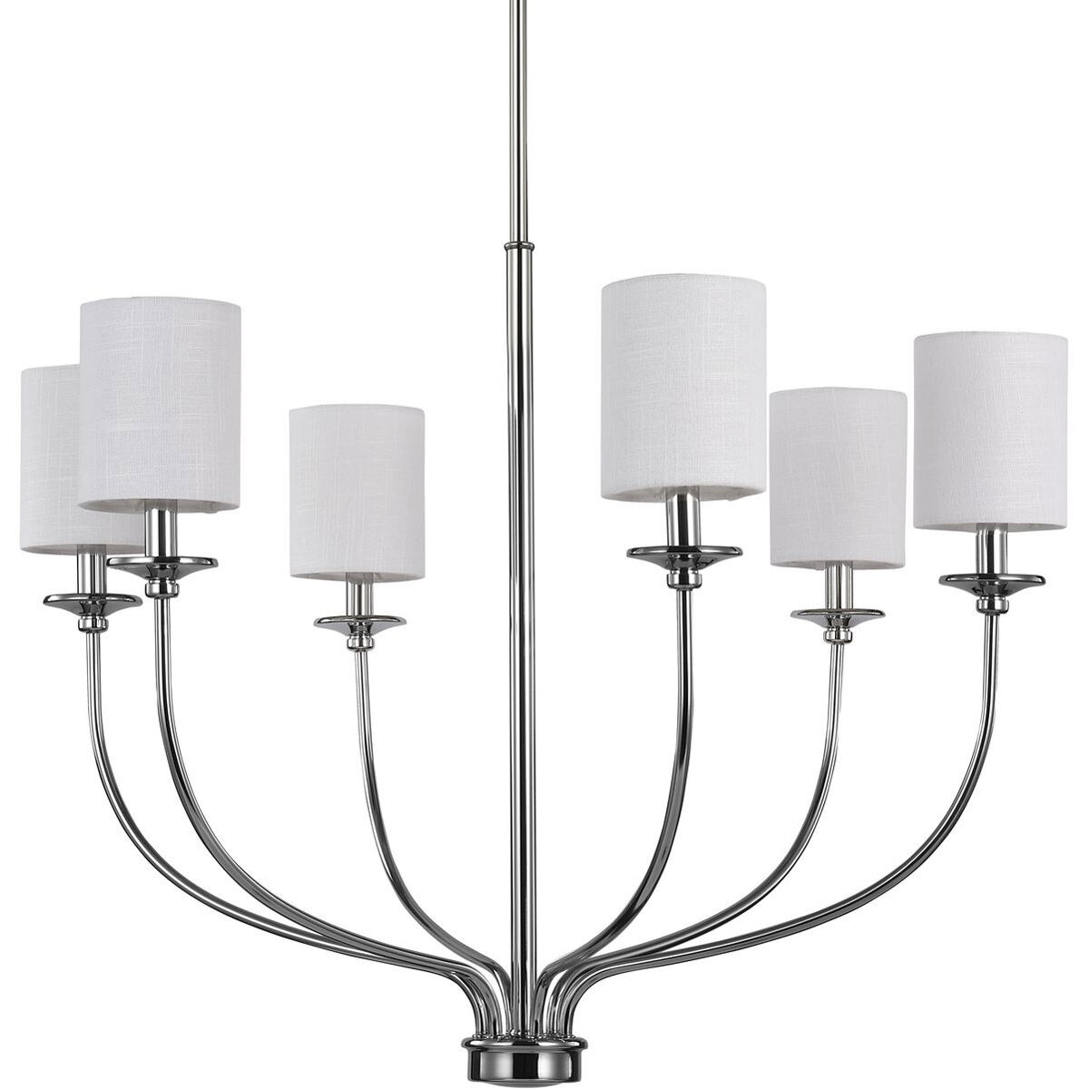 Bonita 6 Light 30.5 inch Polished Chrome Foyer Chandelier Ceiling Light, Design Series