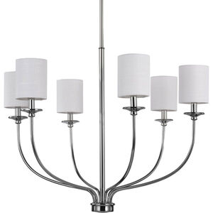 Bonita 6 Light 30.5 inch Polished Chrome Foyer Chandelier Ceiling Light, Design Series