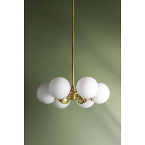 Paige 6 Light 26 inch Aged Brass Chandelier Ceiling Light