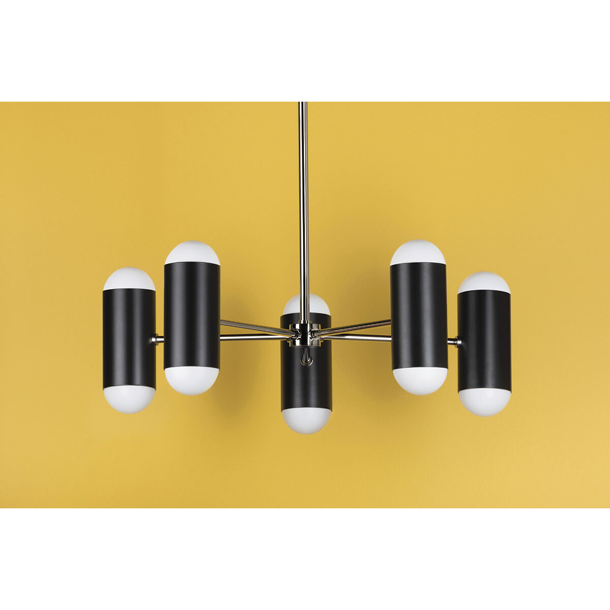 Kira 10 Light 27 inch Polished Nickel/Soft Black Chandelier Ceiling Light