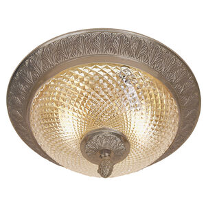 Traditional Brass 2 Light 10.00 inch Flush Mount