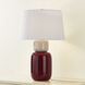 Batya 24 inch 15.00 watt Aged Brass/Ceramic Bordeaux Blush Table Lamp Portable Light