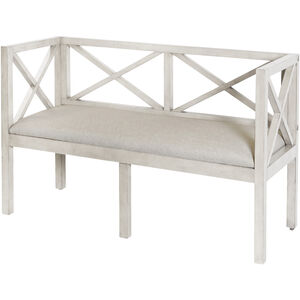 Amanda Off White With Distressed Edges and Oatmeal Bench