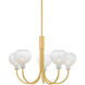 Estelle 5 Light 32.25 inch Aged Brass Chandelier Ceiling Light