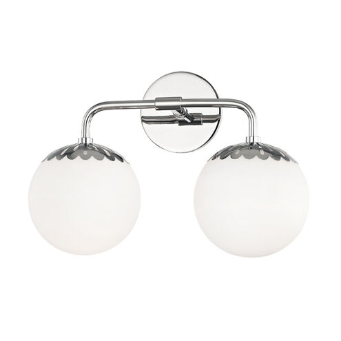 Paige 2 Light 15 inch Polished Nickel Bath Vanity Wall Light