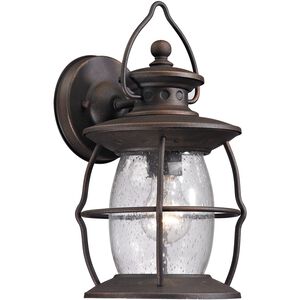 Village Lantern 1 Light 13 inch Weathered Charcoal Outdoor Wall Sconce