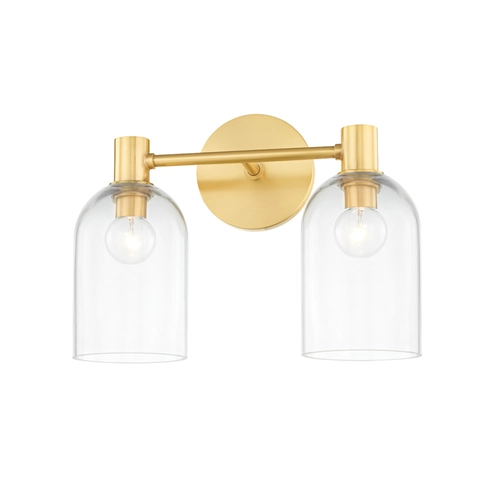 Mitzi H678302-AGB Paisley 2 Light Aged Brass Vanity Light Wall Light