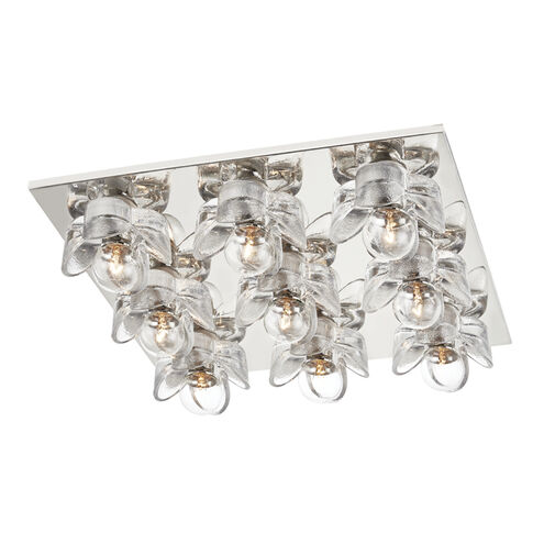 Shea 9 Light 17 inch Polished Nickel Flush Mount Ceiling Light