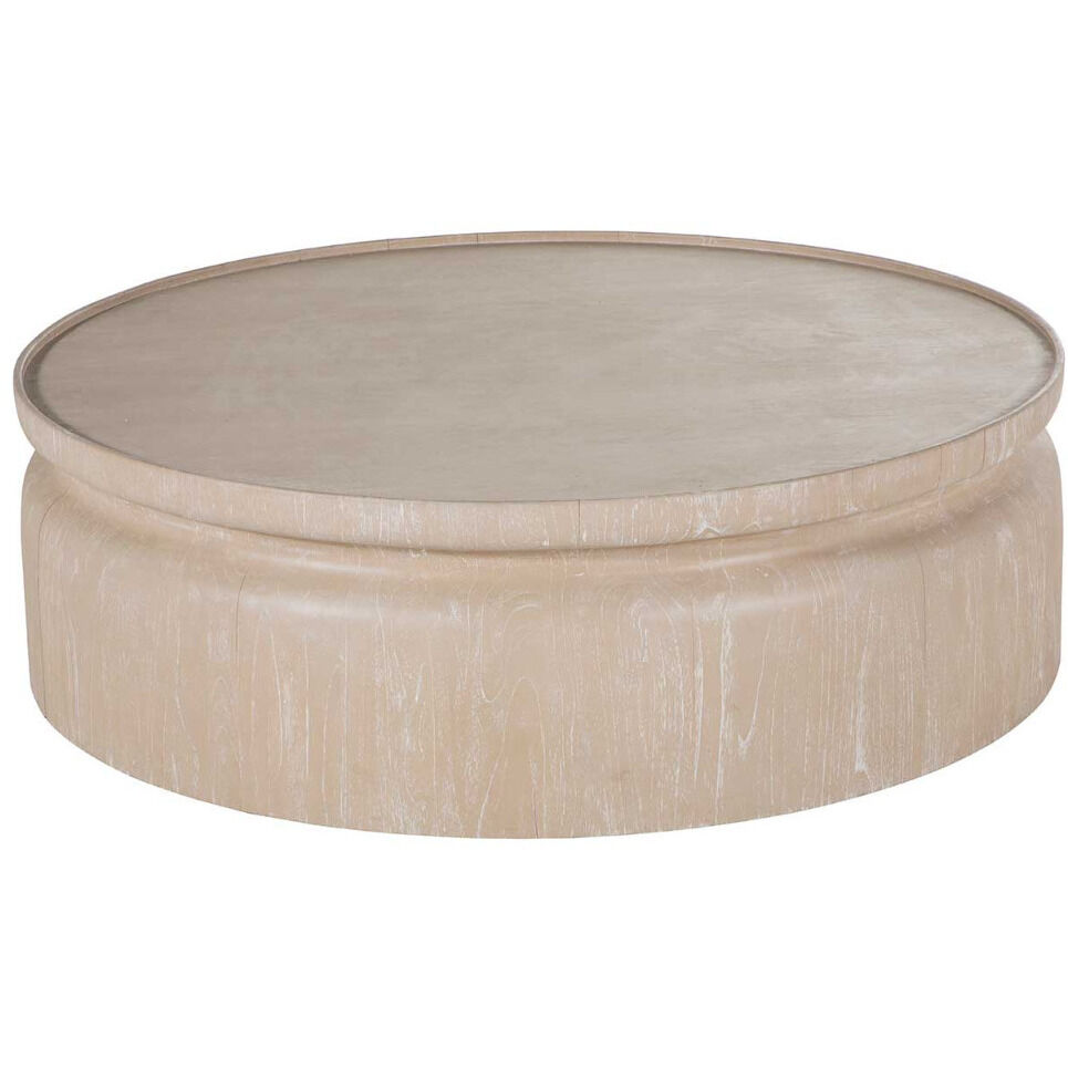 Marta 50 X 50 inch Cerused Light Natural Coffee Table