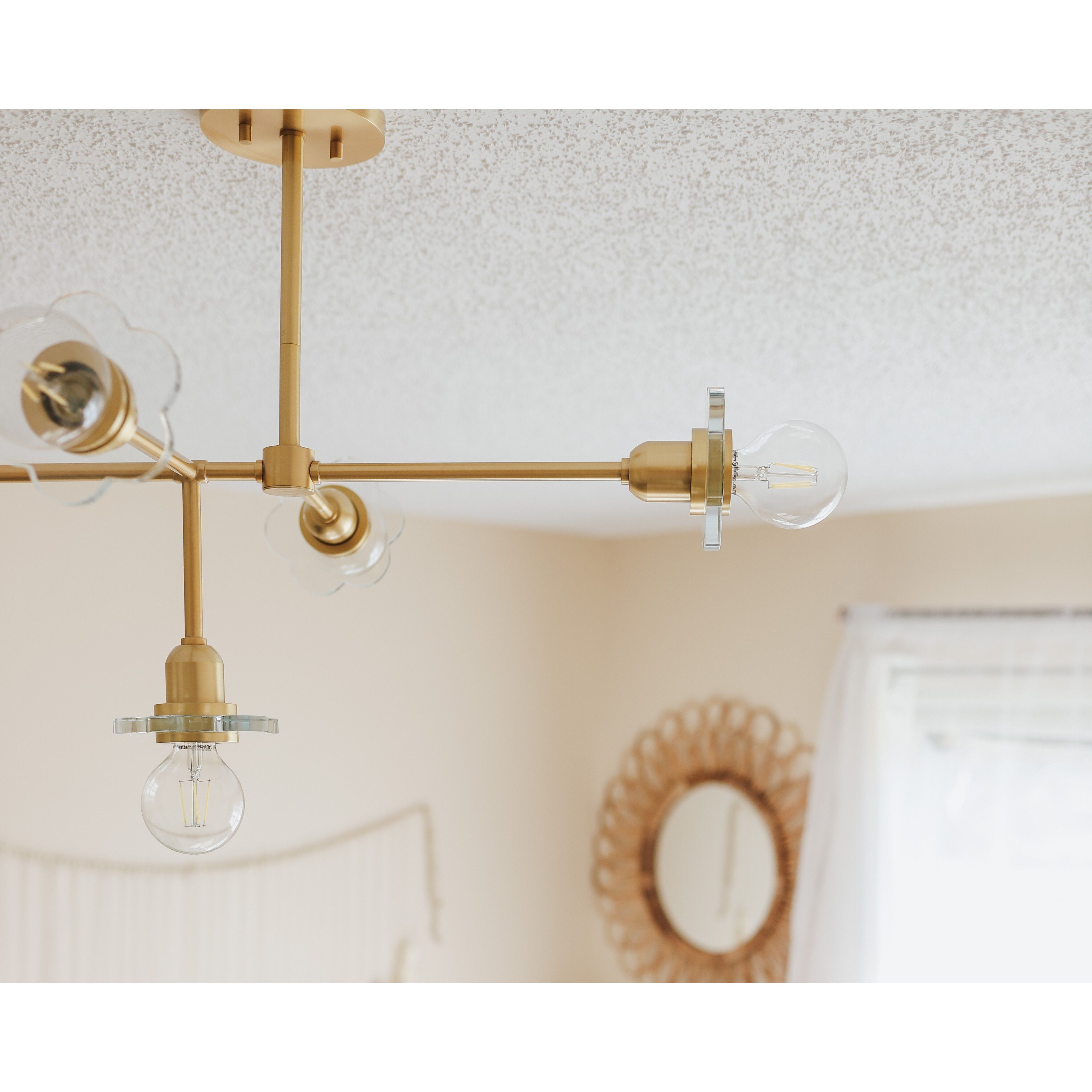 Alexa 5 Light 28 inch Aged Brass Chandelier Ceiling Light