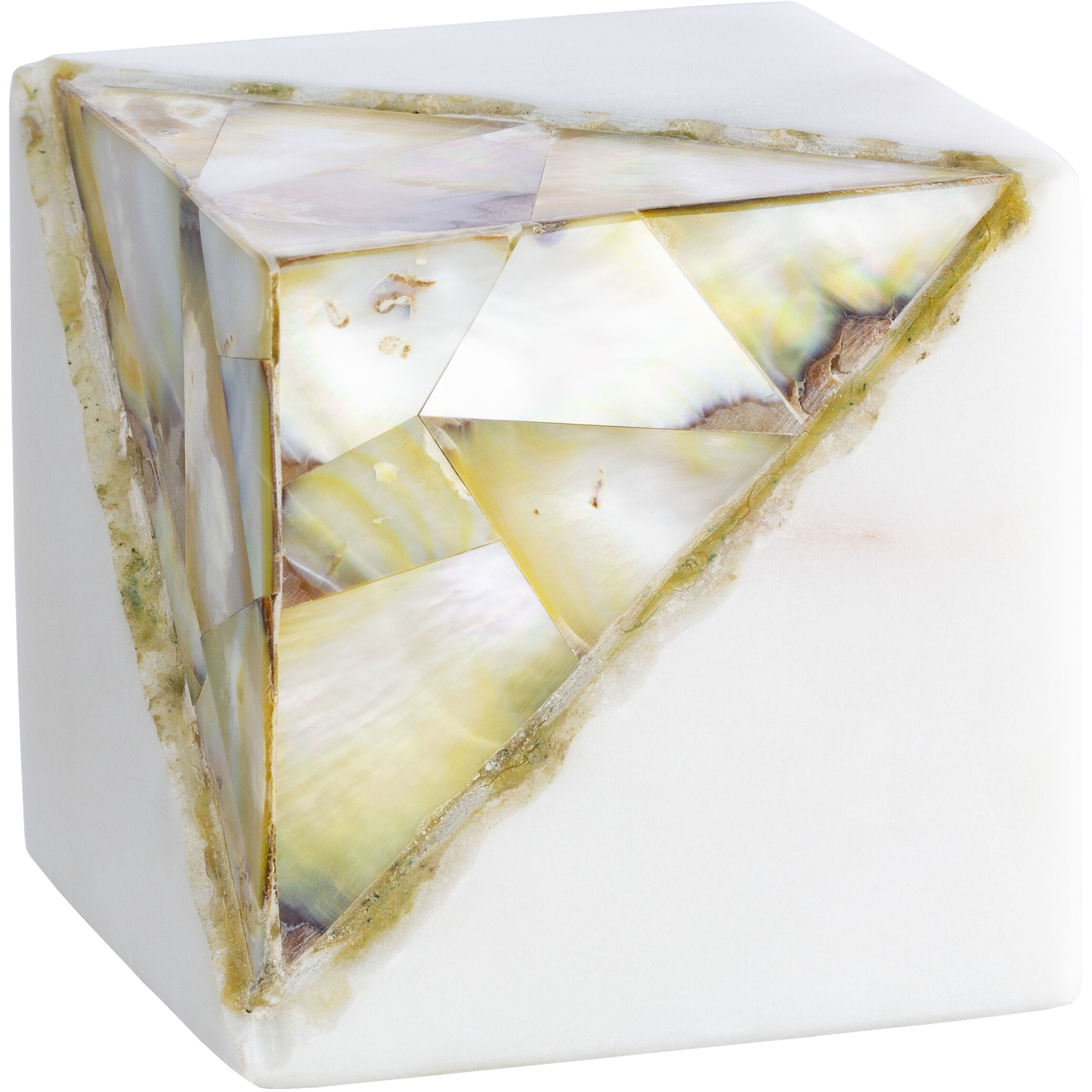 Gilt Light Grey Paperweight